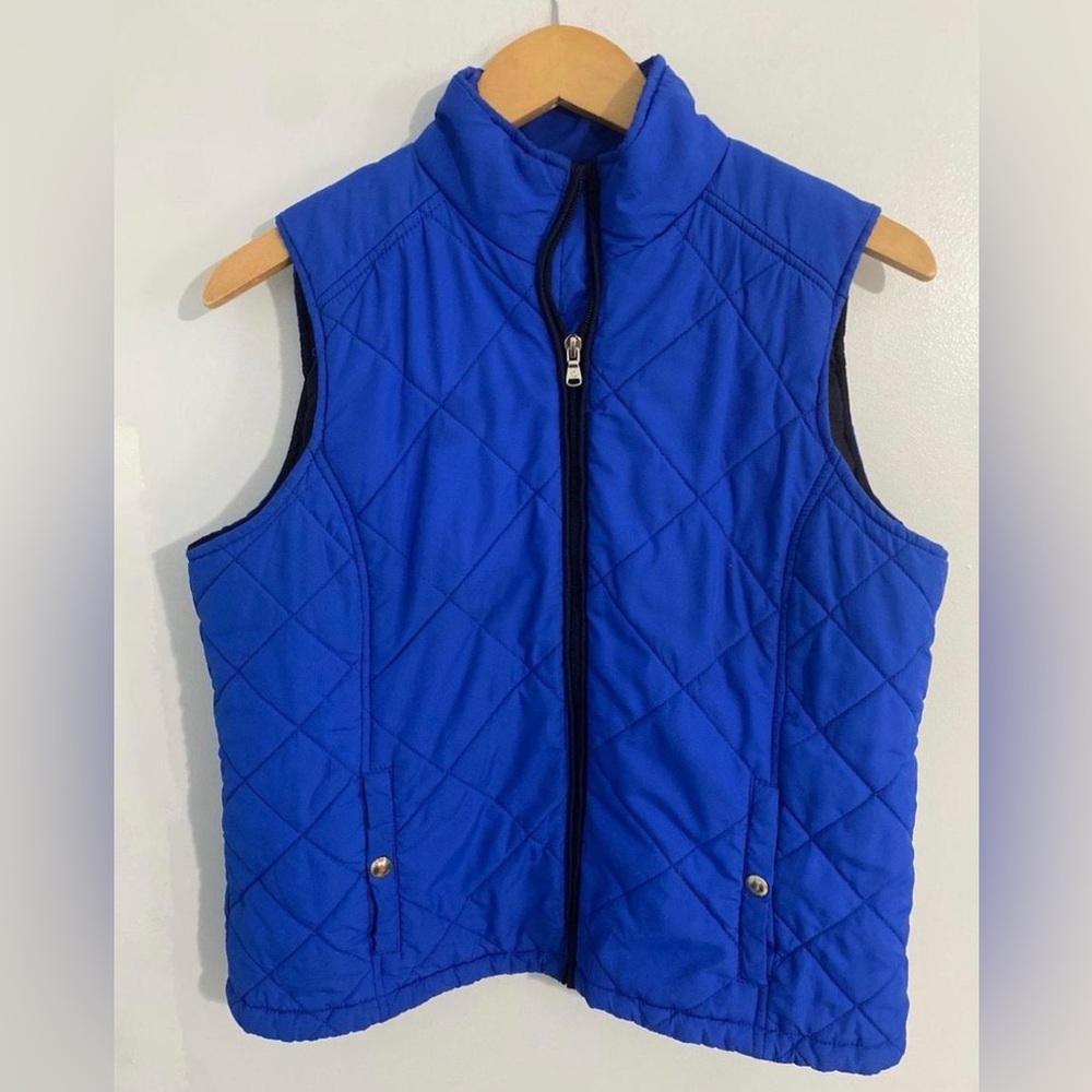 NWOT- Lauren Ralph Lauren Blue Quilted Puffer Vest Women's M L-RL